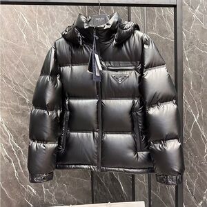 Prada Women's Shiny Black Puffer Coat